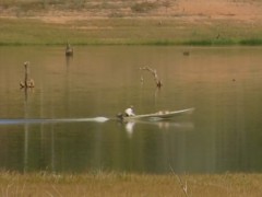 A pesca tambem foi afetada com a baixa da represa