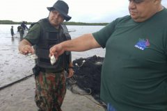 Acao conjunta resulta na apreensao de redes utilizadas na pesca ilegal no RN