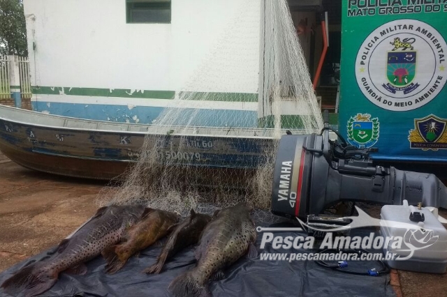 Após fuga PMA localiza infratores e aplica multa de R$ 12,5 mil por pesca ilegal em MS