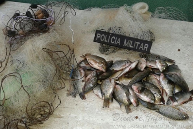 BPMA apreende redes e pescado ilegal no lago Paranoá-DF