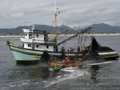 Barco pesqueiro em Santos-SP