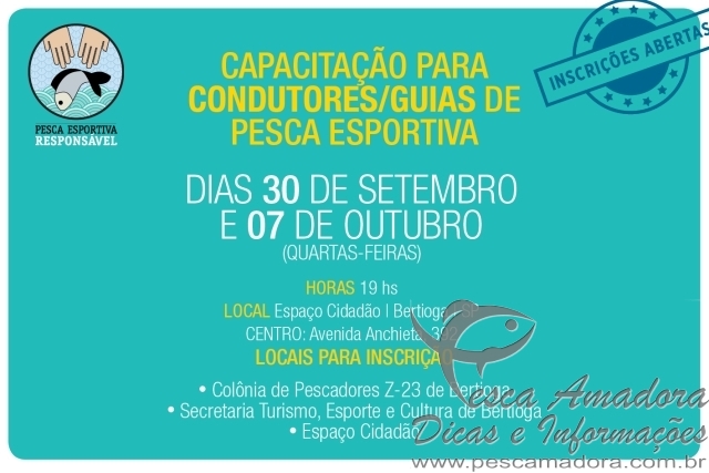Capacitação para condutores-guias de pesca amadora esportiva