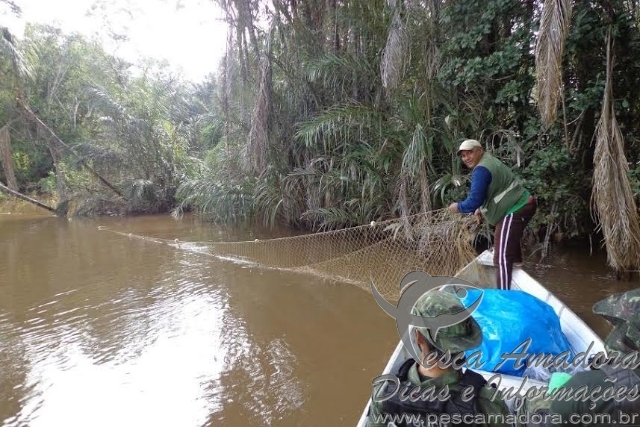 Fiscalização apreende 35 malhadores durante a piracema em Roraima