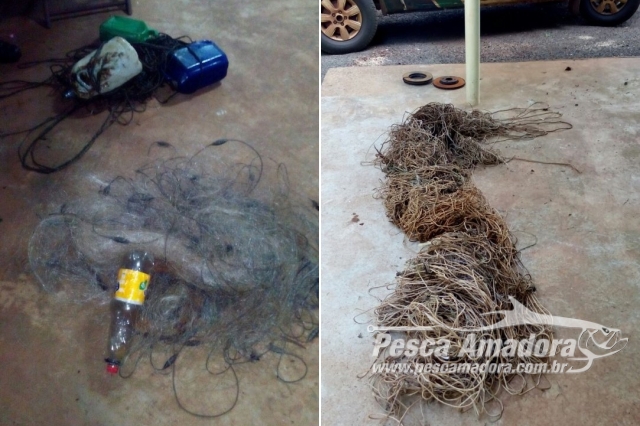 Força Verde apreende redes e espinheis durante fiscalização no Lago de Itaipu-PR