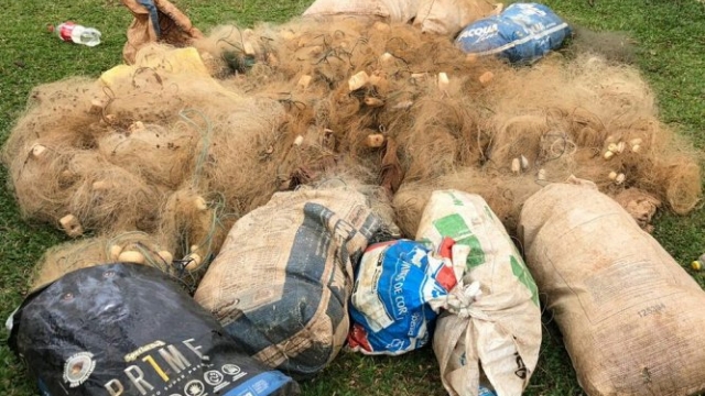 Força Verde flagra pesca ilegal e apreende apetrechos predatórios no Rio Iguaçu (PR)