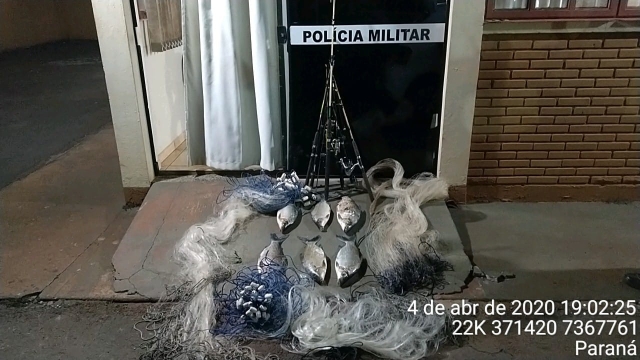 Força Verde flagra pesca ilegal no Rio Ivaí em Engenho Beltrão (PR)