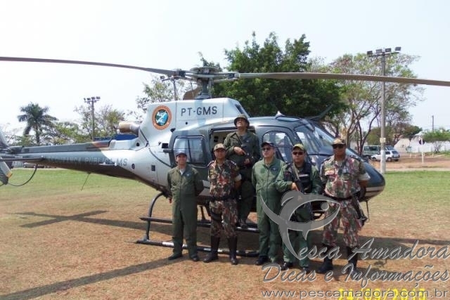 Helicóptero é utilizado em operação contra crimes ambientais no Pantanal