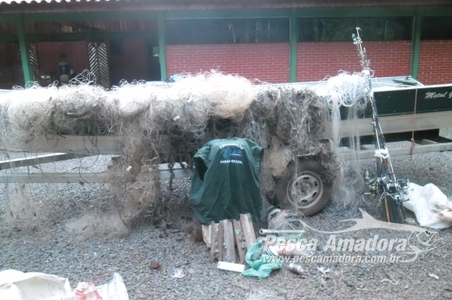 IAP apreende material de pesca predatória no Noroeste do Estado do Paraná