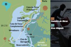 Ibama nega licenca para construcao de hidreletrica no rio Tapajos - mapa