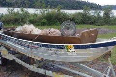 Icmbio apreende 300 metros de redes durante fiscalizacao no Parque do Iguacu-PR