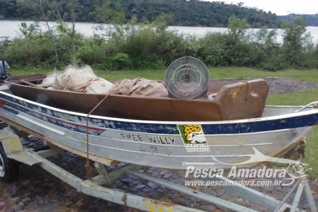 Icmbio apreende 300 metros de redes em reserva do Parque Nacional do Iguaçú-PR