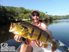Danilo Almeida - Tucunaré fisgado na Amazônia