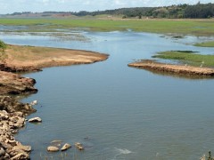 Lago de Furnas não recupera nível e registra pior fevereiro dos últimos 13 anos (Foto: Samantha Silva / G1)