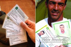 Licencas de pesca amadora e pesca profissional