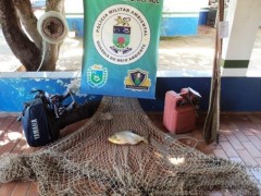 Material apreendido no Rio Taquari no MS