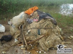 Redes de pesca apreendida pela PMA de Sobradinho