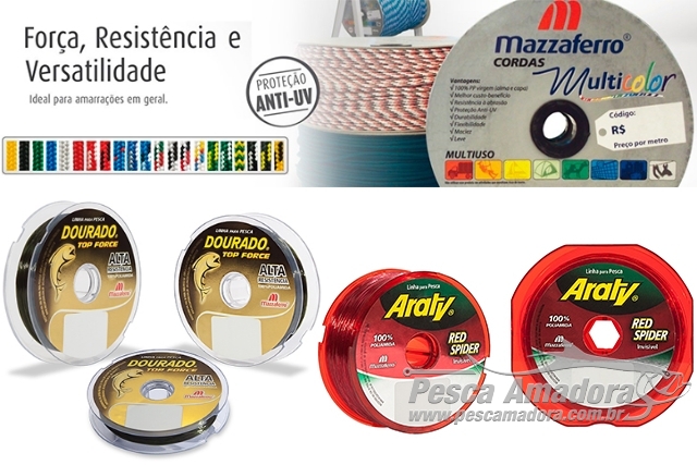 Mazzaferro é a fornecedora oficial de linhas de pesca da Confederação Brasileira de Pesca