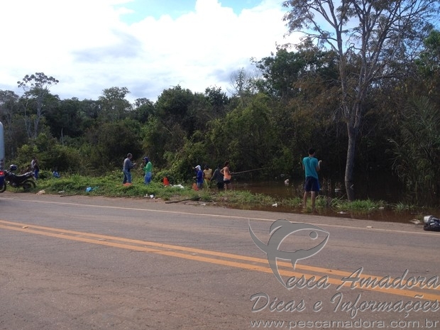 Moradores pescam à margem da BR-319 em RO