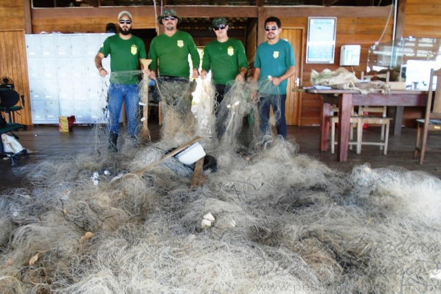 Naturantins apreende redes utilizadas na pesca predatória em fiscalização no Tocantins