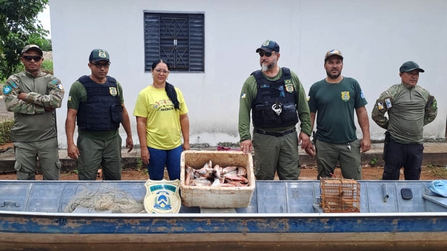 Naturatins apreende 26 kg de pescado e 450 metros de redes de pesca na Bacia Araguaia