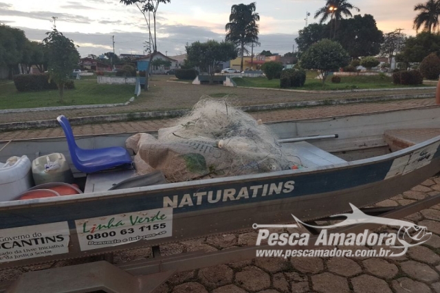 Naturatins apreende cerca de sete mil metros de rede de pesca durante fiscalizacao no Tocantins