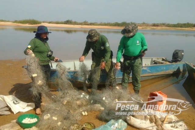 Naturatins apreende redes, anzóis de galho e armas de fogo durante fiscalização no TO