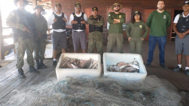 Operação Malha Fina apreende mais de 10 mil metros de rede e duas toneladas de pescado no Tocantins