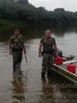 PMA apreende mais de 700m de redes no Rio Iguaçu, no Paraná