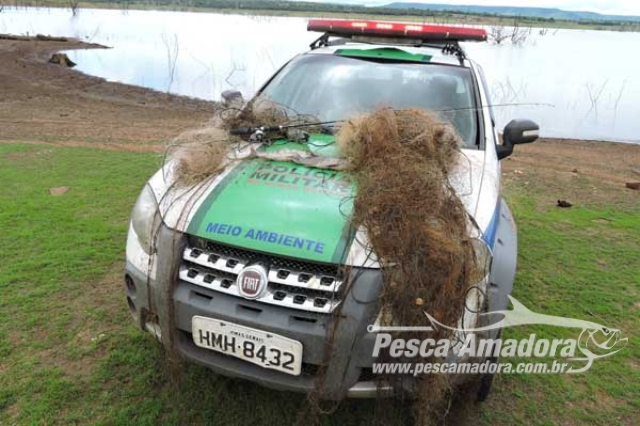 PMA apreende 134 metros de rede durante fiscalização no Rio Paranaíba em MG