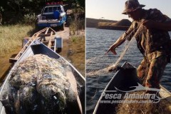 PMA apreende 30 redes durante fiscalizacao no lago da Usina Sergio Mota no rio Parana 2