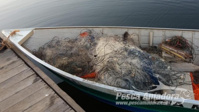 PMA apreende 600 metros de redes e outros petrechos ilegais durante fiscalização em MS