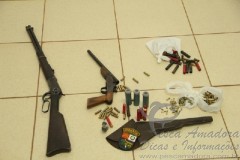 PMA apreende armas em fiscalizacao no MT