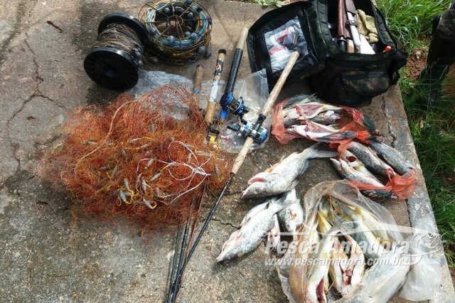 PMA apreende barco e pescado após denúncia de pesca ilegal no Rio Verde em Goiás