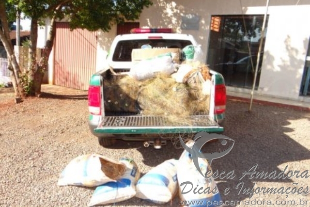 PMA apreende cerca de dois mil metros de redes em Santa Helena-PR