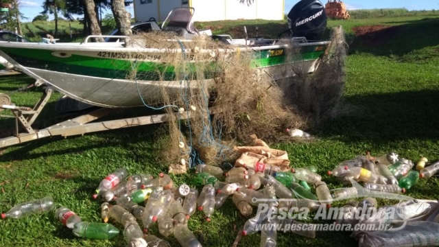 PMA apreende material de pesca predatória no Rio Jordão em Candói (PR)
