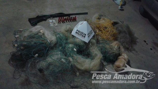 PMA apreende material utilizado na pesca predatória em São Gonçalo do Abaeté (MG)