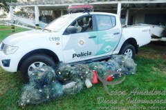 PMA apreende mil e quinhentos metros de redes no Rio Parana em Rosana-SP