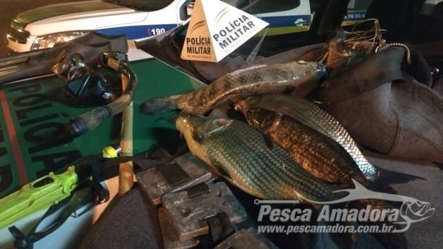 PMA apreende pescado e material de pesca subaquática irregular em Ituiutaba (MG)