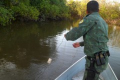 PMA apreende pescado ilegal e 250 m de redes no Tocantins