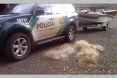 PMA apreende rede de pesca em represa em Mangueirinha-PR