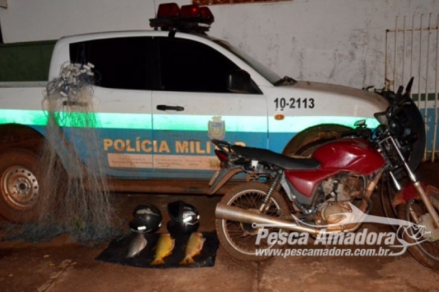 PMA apreende rede e pescado ilegal em fiscalização no rio Miranda-MS