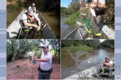 PMA apreende redes de pesca durante fiscalizacao no Rio Tibirica em Marilia-SP