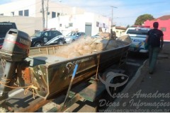 PMA apreende redes e barco utilizados na pesca predatoria em Goias 2