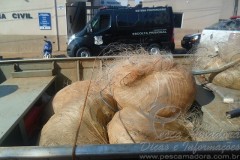 PMA apreende redes e barco utilizados na pesca predatoria em Goias