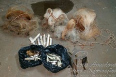 PMA apreende redes e pescado durante operacao no Parana