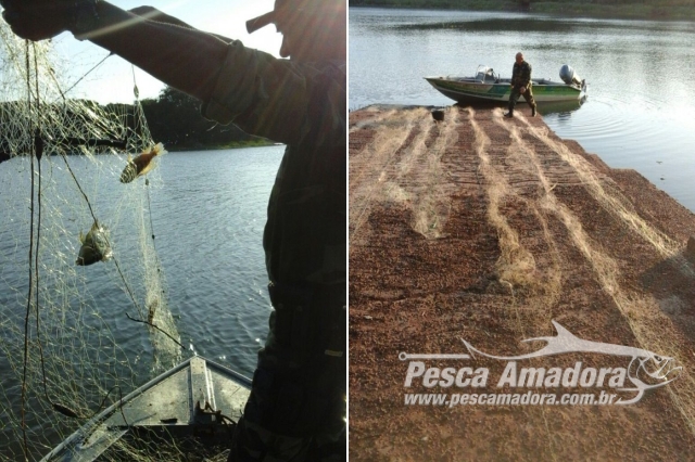 PMA apreende redes e pescado ilegal após denúncia no Lago de Itaipu no Paraná