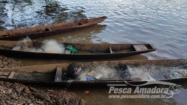 PMA apreende redes e pescado ilegal após denúncia no Rio Cuiabá (MT)