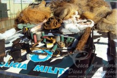 PMA apreende redes e pescado ilegal no Rio Araguaia em Goias