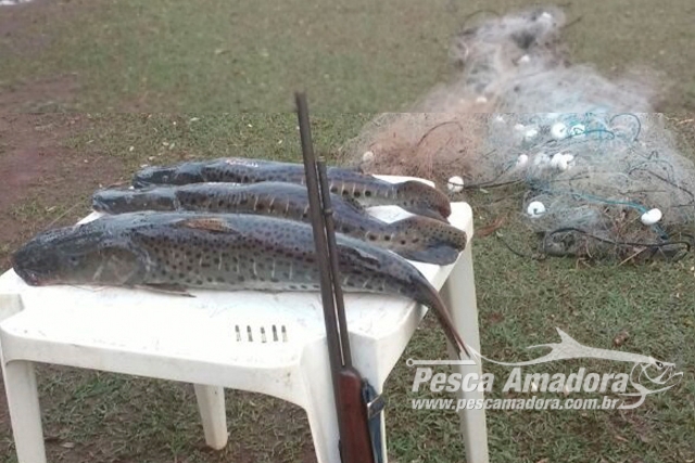 PMA autua duas pessoas por pesca ilegal no Rio Ivinhema-MS