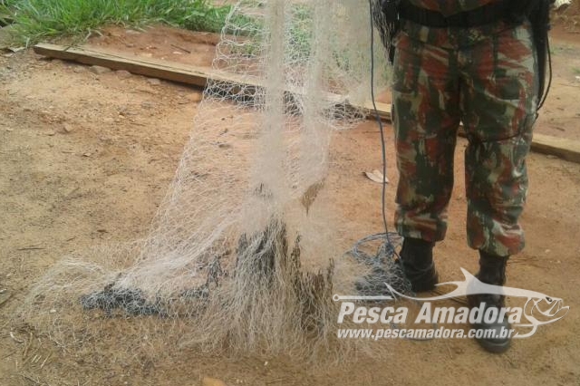 PMA autua infrator com tarrafa no período de piracema em afluente do Rio Aquidauana-MS